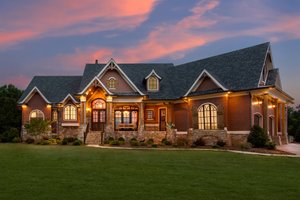 Craftsman Exterior - Front Elevation Plan #54-529