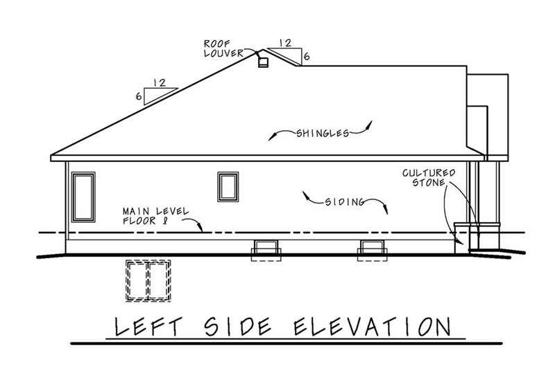 Home Plan - Left Side Elevation