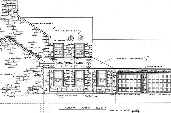 Exterior - Other Elevation 1 for Country House Plan #72-645 - 4 bed, 2 bath