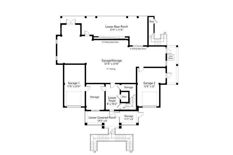 House Plan Design - Floor Plan - Lower Floor for Cottage House Plan #938-159 - 4 bed, 3.5 bath