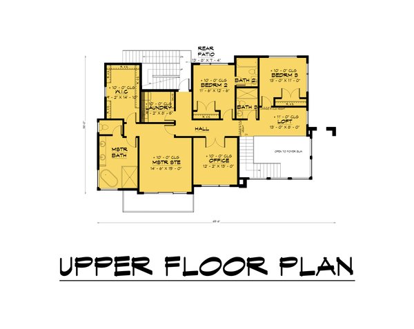 Contemporary Floor Plan - Upper Floor Plan #1066-182
