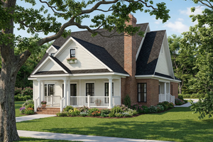 Country Exterior - Front Elevation Plan #17-1024