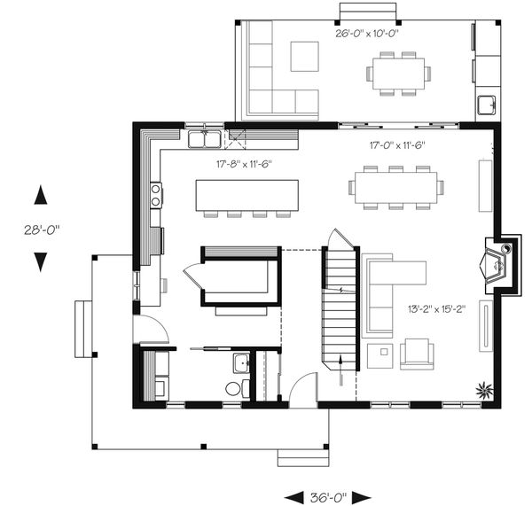 Dream House Plan - Country Floor Plan - Main Floor Plan #23-2670