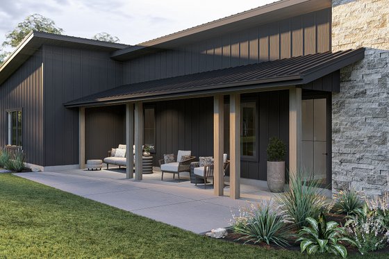 Exterior - Outdoor Living for Barndominium House Plan #455-681 - 5 bed, 3.5 bath