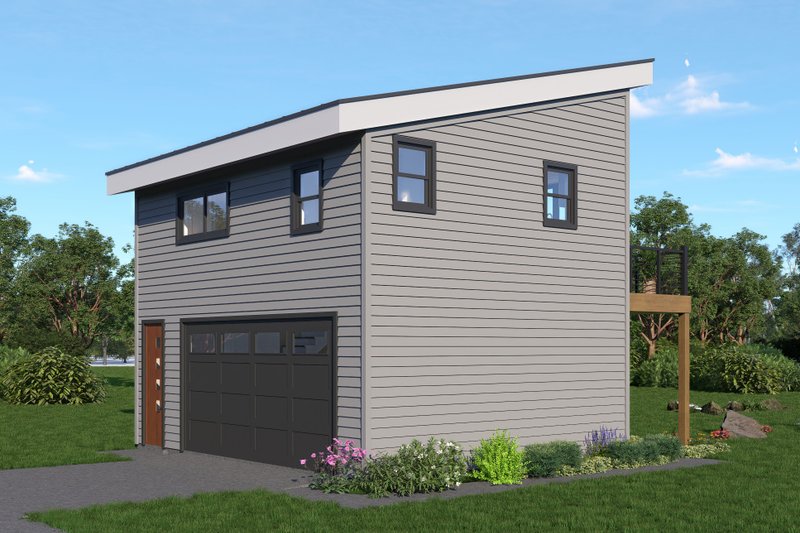 Home Plan - Exterior - Rear Elevation 1 for Southern House Plan #932-1309 - 1 bed, 1 bath