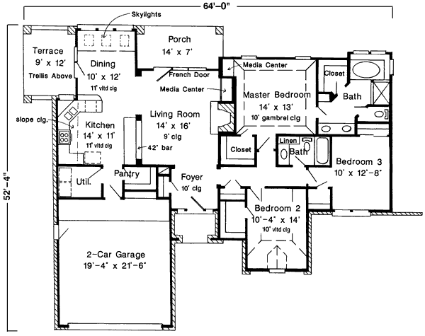 Dream House Plan - European Floor Plan - Main Floor Plan #410-331