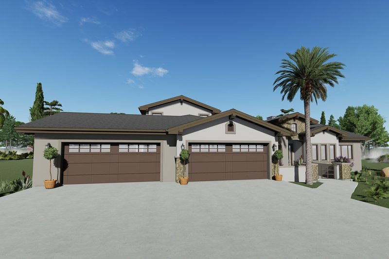 Dream House Plan - Photo 1 for Adobe / Southwestern House Plan #1069-22 - 3 bed, 3.5 bath