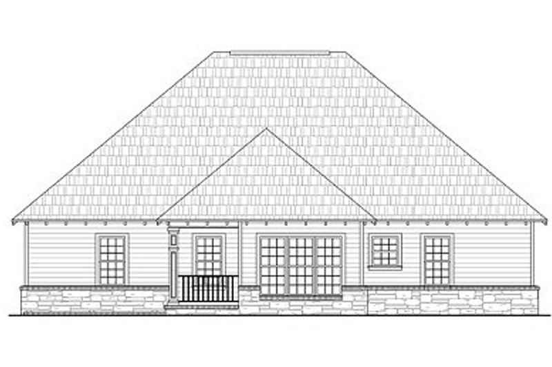Dream House Plan - Exterior - Rear Elevation for Craftsman House Plan #21-212 - 3 bed, 2 bath