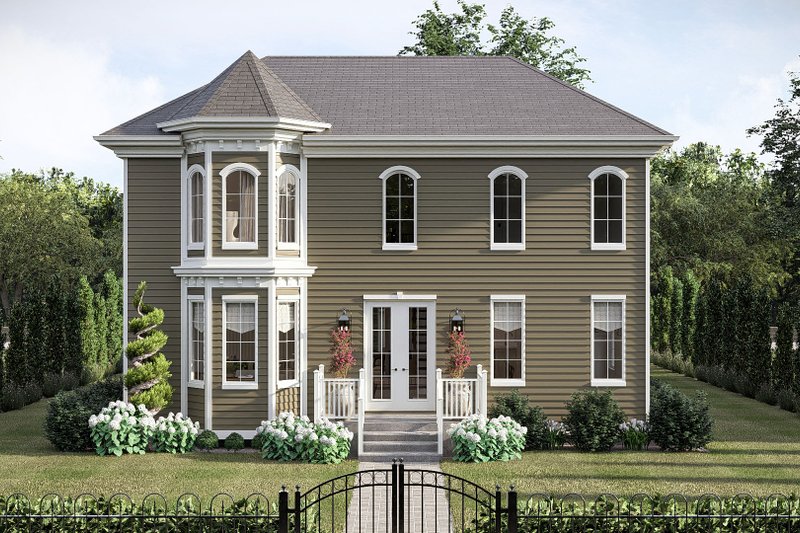 Dream House Plan - Exterior - Front Elevation 4 for Victorian House Plan #455-776 - 4 bed, 2.5 bath