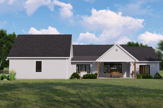 Exterior - Rear Elevation for Farmhouse House Plan #1064-123 - 2 bed, 2 bath