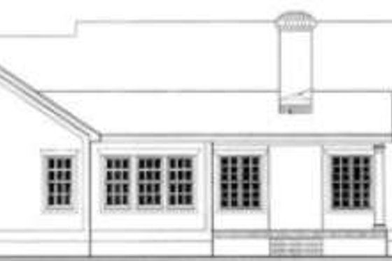 Exterior - Rear Elevation for Traditional House Plan #406-199 - 3 bed, 2 bath