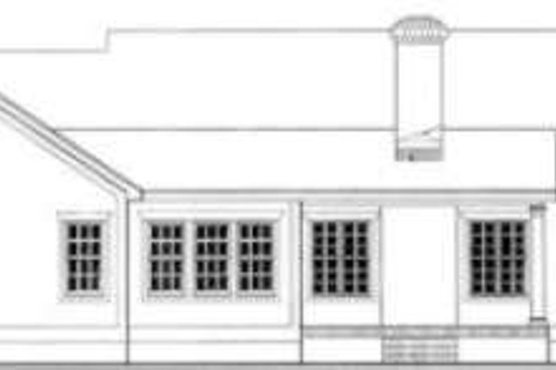 House Blueprint - Exterior - Rear Elevation for Traditional House Plan #406-199 - 3 bed, 2 bath
