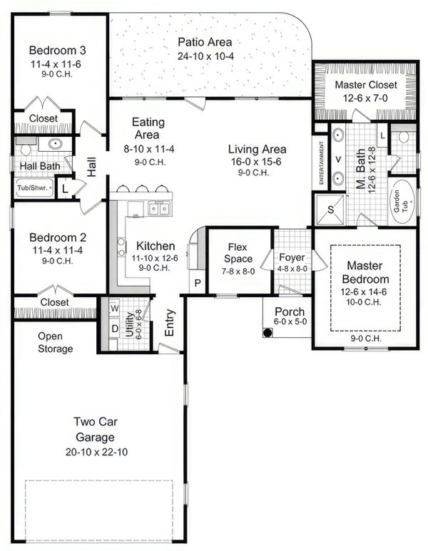 House Blueprint - Farmhouse Floor Plan - Main Floor Plan #21-571