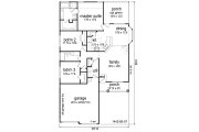 Craftsman Style House Plan - 3 Beds 2 Baths 1442 Sq/Ft Plan #84-451 