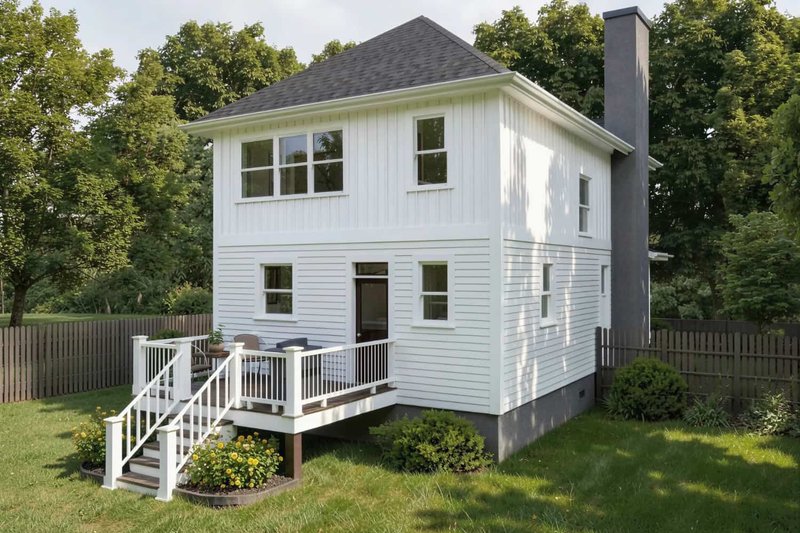 Home Plan - Exterior - Rear Elevation for Farmhouse House Plan #79-196 - 3 bed, 2.5 bath