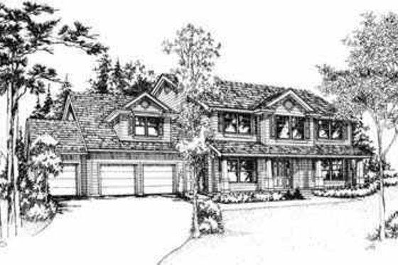 Exterior - Front Elevation for Traditional House Plan #78-126 - 4 bed, 2.5 bath