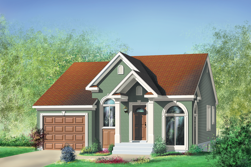Traditional Style House Plan - 2 Beds 1 Baths 1029 Sq/Ft Plan #25-139