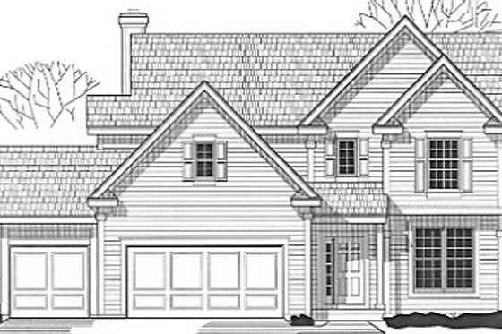 Exterior - Front Elevation for Traditional House Plan #67-164 - 4 bed, 3 bath