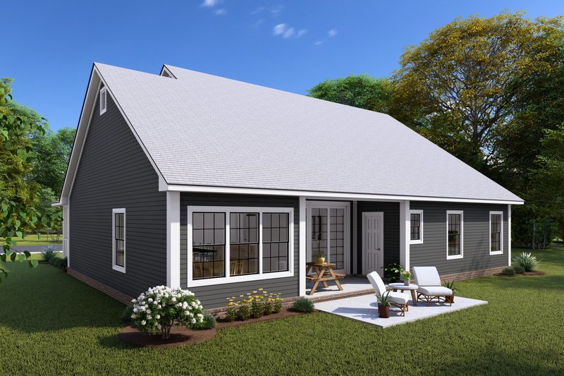 Home Plan - Exterior - Rear Elevation for Farmhouse House Plan #513-2241 - 4 bed, 2.5 bath