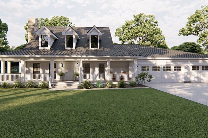 House Blueprint - Farmhouse Exterior - Front Elevation Plan #923-278
