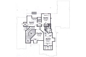 Floor Plan - Upper Floor for European House Plan #310-940 - 4 bed, 3.5 bath