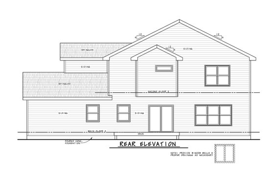 Exterior - Other Elevation for Traditional House Plan #20-2526 - 4 bed, 2.5 bath
