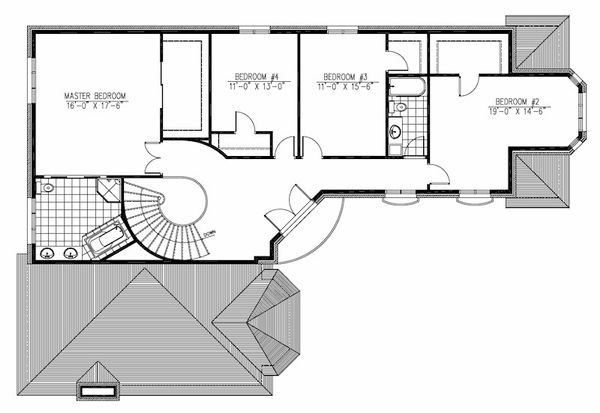 European Floor Plan - Upper Floor Plan #138-324