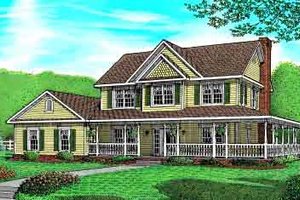 Farmhouse Exterior - Front Elevation Plan #11-204