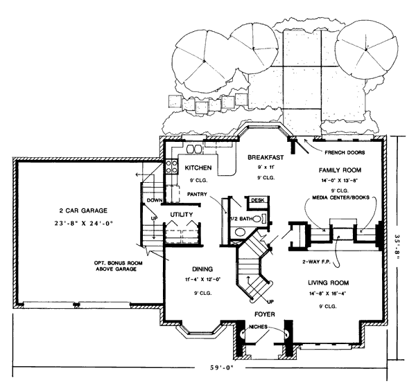 Home Plan - European Floor Plan - Main Floor Plan #410-188