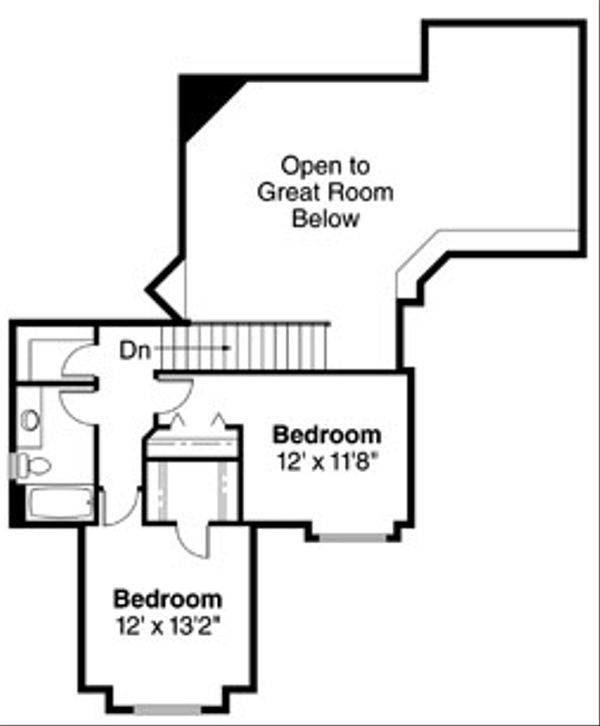 Craftsman Floor Plan - Upper Floor Plan #124-726