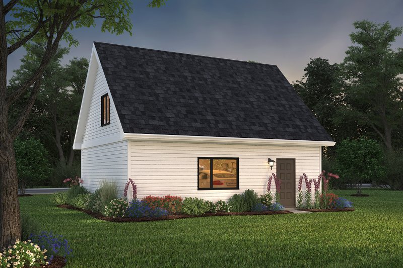 Home Plan - Exterior - Rear Elevation 2 for Bungalow House Plan #18-4502 - 1 bed, 1 bath