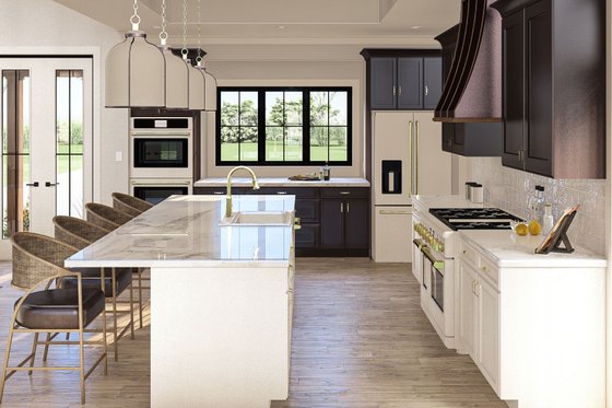 Interior - Kitchen 1 for Farmhouse House Plan #455-207 - 4 bed, 3.5 bath