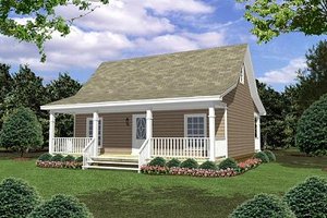 Cottage Exterior - Front Elevation Plan #21-211