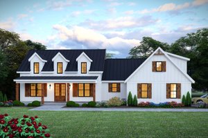 Home Plan - Exterior - Front Elevation for Farmhouse House Plan #932-1246 - 3 bed, 3 bath