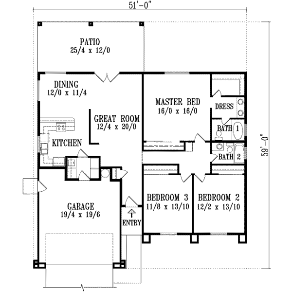 Traditional Floor Plan - Main Floor Plan #1-581