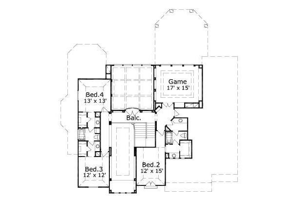European Floor Plan - Upper Floor Plan #411-327