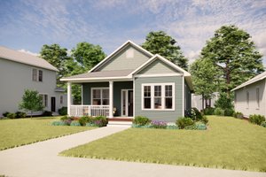 House Design - Exterior - Front Elevation for Bungalow House Plan #936-50 - 3 bed, 2 bath