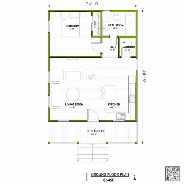 Modern Floor Plan - Main Floor Plan #1106-5