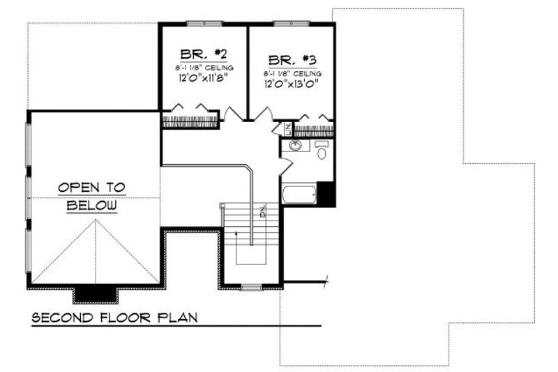 House Plan Design - Floor Plan - Upper Floor for Traditional House Plan #70-876 - 3 bed, 2.5 bath