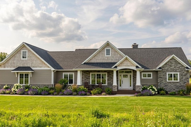 House Blueprint - Exterior - Front Elevation 2 for Barndominium House Plan #1064-31 - 1 bed, 1.5 bath