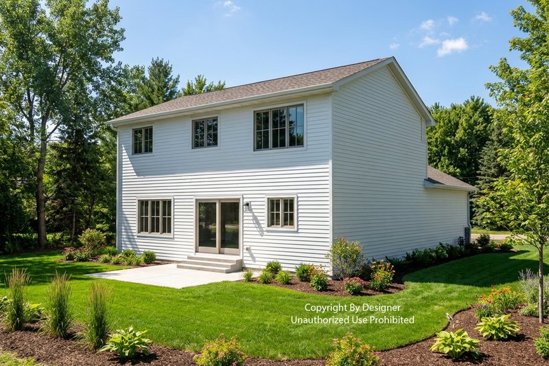 Home Plan - Exterior - Rear Elevation 1 for Farmhouse House Plan #51-1524 - 3 bed, 2.5 bath