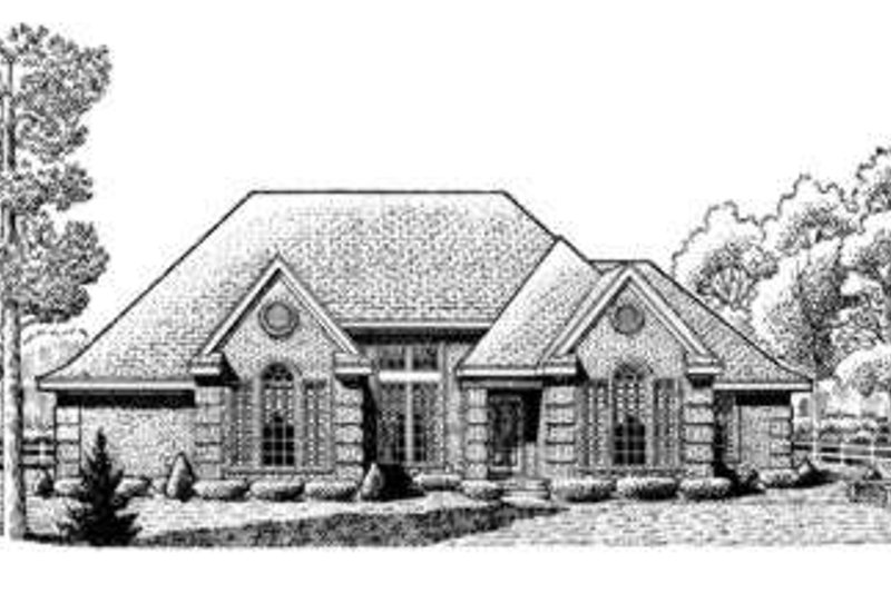 House Blueprint - European Exterior - Front Elevation Plan #410-207