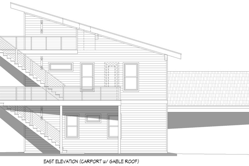 House Blueprint - Exterior - Other Elevation 7 for Contemporary House Plan #932-1334 - 3 bed, 2.5 bath