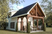 Farmhouse Style House Plan - 1 Beds 1 Baths 636 Sq/Ft Plan #23-2836 