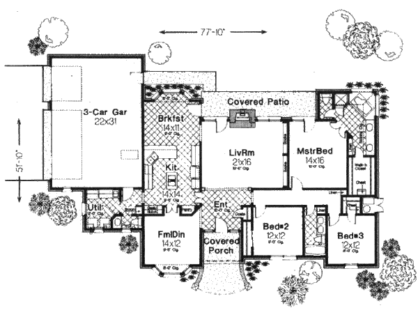 Traditional Floor Plan - Main Floor Plan #310-791