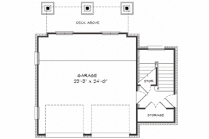 Floor Plan - Main Floor for European House Plan #140-101 - 1 bed, 1 bath