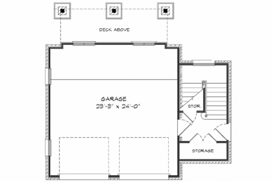 Floor Plan - Main Floor for European House Plan #140-101 - 1 bed, 1 bath