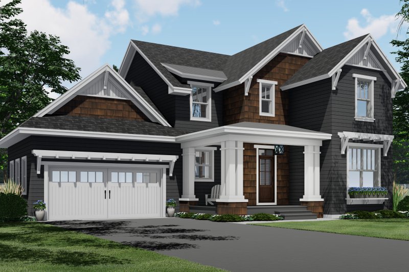 Architectural House Design - Exterior - Front Elevation 4 for Craftsman House Plan #51-1193 - 3 bed, 2.5 bath