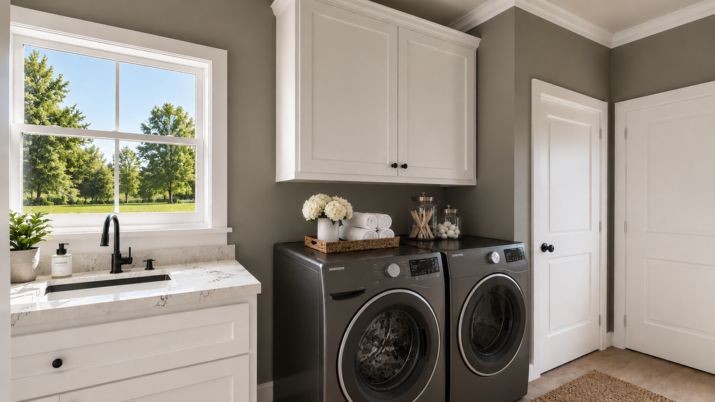 Interior - Laundry for Farmhouse House Plan #44-314 - 3 bed, 2 bath