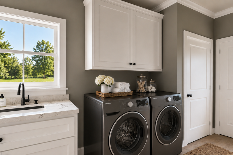 House Blueprint - Interior - Laundry for Farmhouse House Plan #44-314 - 3 bed, 2 bath